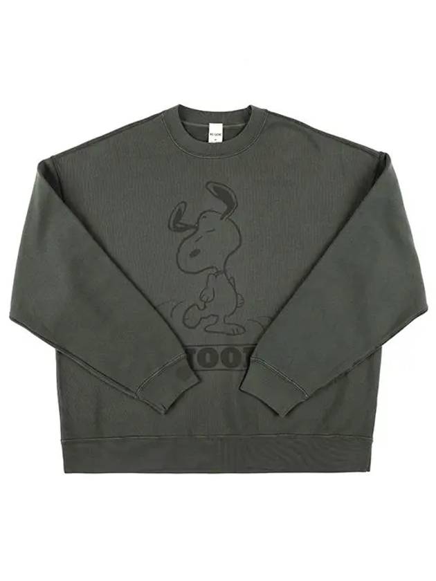 Snoopy Dancing Print Oversized Fit Sweatshirt Green - RE/DONE - BALAAN 5