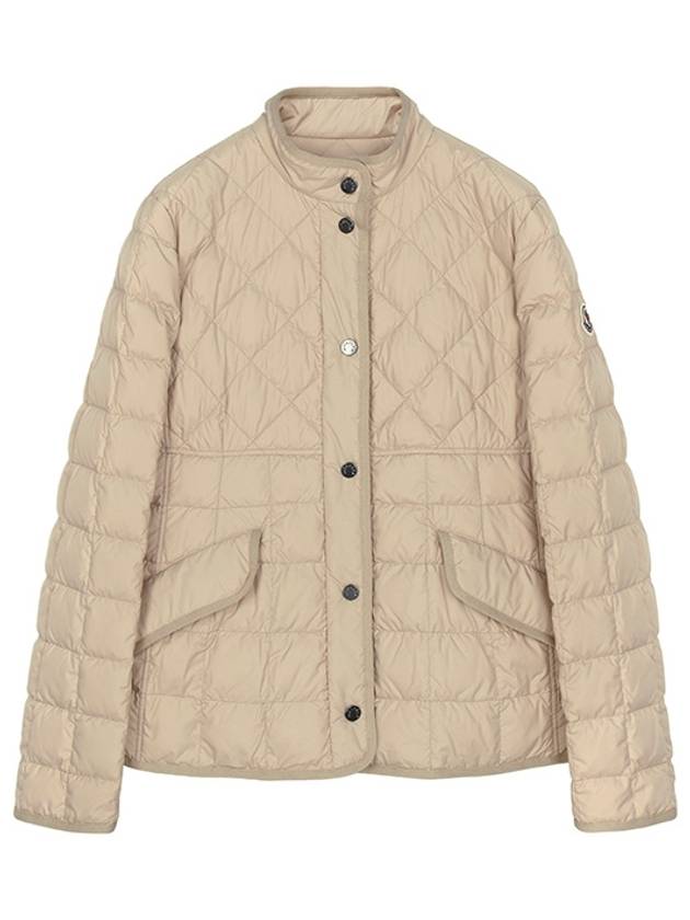 Sand Beige Curly Shorts Goose Down Jacket 1A00068 54A81 222 - MONCLER - BALAAN 1