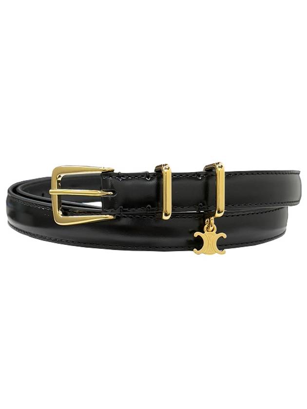 Taurillon Leather Elegant Charm 1 Belt Black - CELINE - BALAAN 2