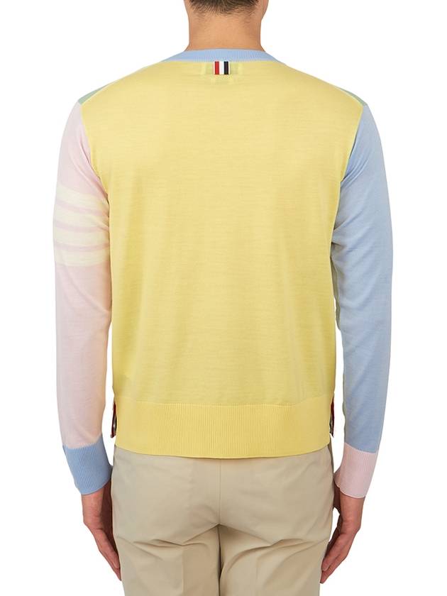 Classic 4 Bar Merino Wool Knit Top Green - THOM BROWNE - BALAAN.