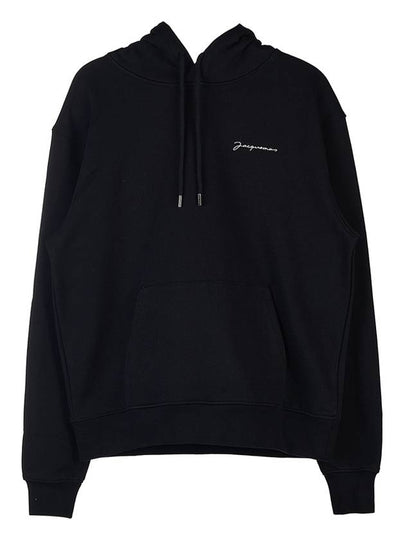 Le Brode Logo Cotton Hoodie Black - JACQUEMUS - BALAAN 2