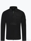 Oversized Organic Gabardine Long Sleeve Shirt Black - CP COMPANY - BALAAN 2