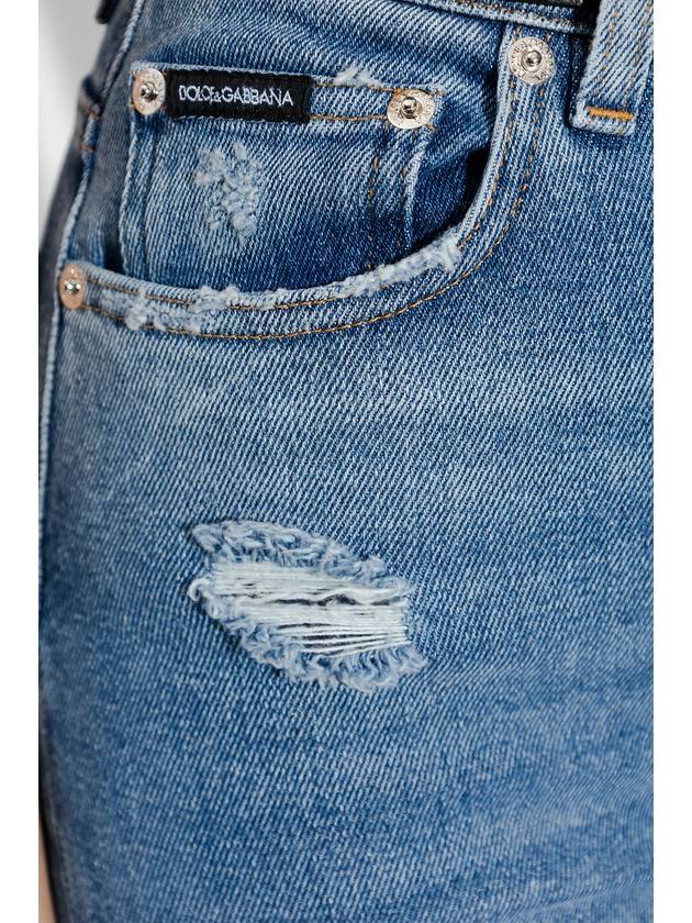 Liped Details Grass Jeans Blue - DOLCE&GABBANA - BALAAN 6