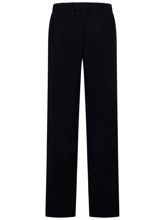 Black Straight Pants With Elastic Waistband In Fabric Woman - P.A.R.O.S.H. - BALAAN 2