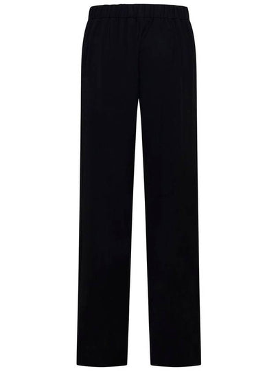 Black Straight Pants With Elastic Waistband In Fabric Woman - P.A.R.O.S.H. - BALAAN 2