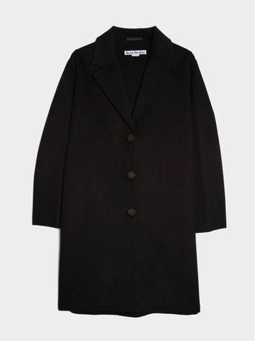 FW23 Studios Women's Single Breasted Wool Coat FN-WN-OUTW000812 Black A90531900 - ACNE STUDIOS - BALAAN 1