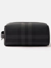 Allover Check Strap Pouch Clutch Bag Charcoal - BURBERRY - BALAAN 2