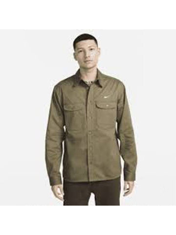 SB Tanglin Skate Long-Sleeve Shirt Olive - NIKE - BALAAN 1