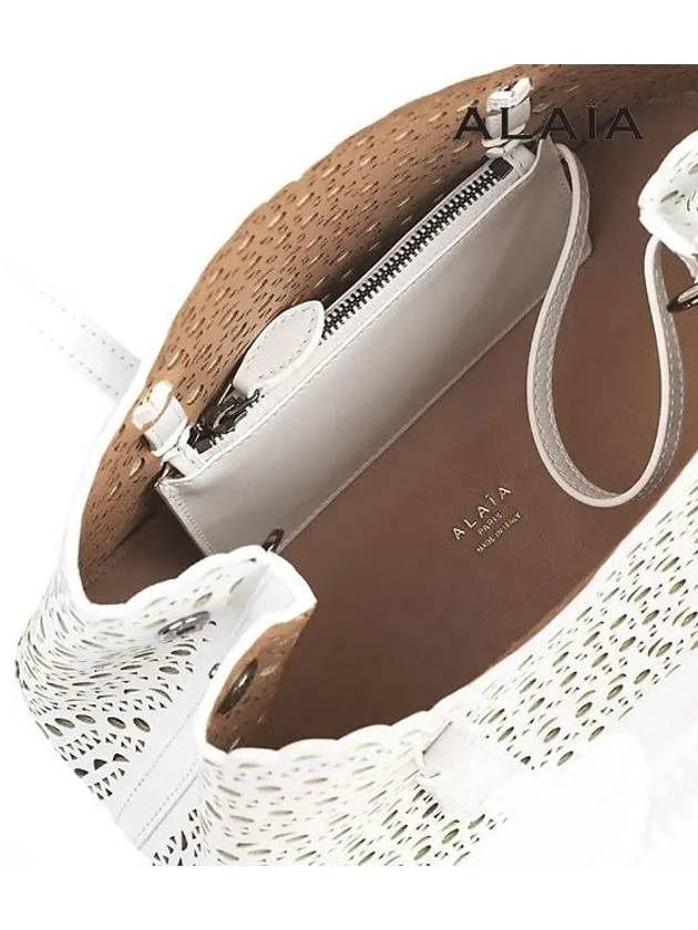 Mina 25 Wave Lux Calfskin Tote Bag White - ALAIA - BALAAN 6