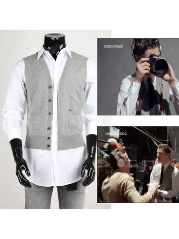 Ulsan Dsquared Vest Layered White Shirt S71DL0527 - DSQUARED2 - BALAAN 1