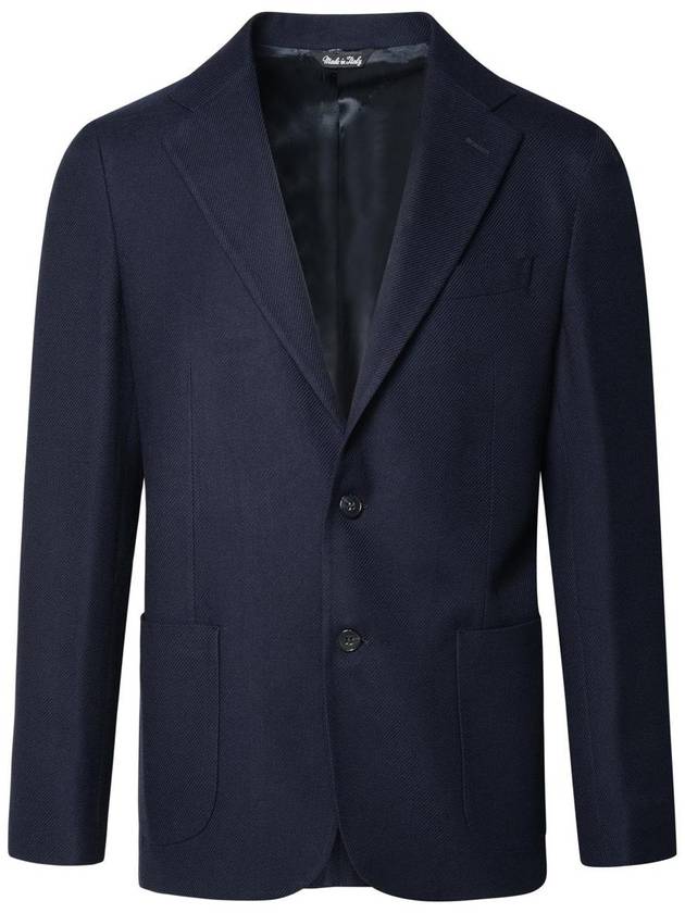 Brian Dales Blue Wool Blend Blazer - BRIAN DALES - BALAAN 1