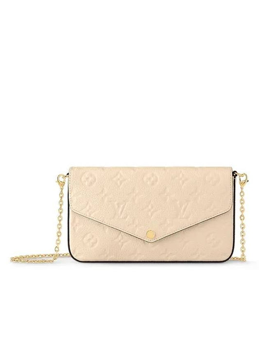 Pochette Felicie Monogram Empreinte Cross Bag Cream - LOUIS VUITTON - BALAAN 1