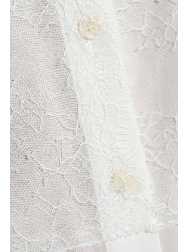 Helmut Lang Shirt With Lace Insert At The Front, Women's, White - HELMUT LANG - BALAAN 5