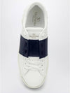 Calfskin Open Low Top Sneakers White Marine - VALENTINO - BALAAN 3