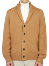 Men's Button Wool Cardigan Brown - DRUMOHR - BALAAN 2