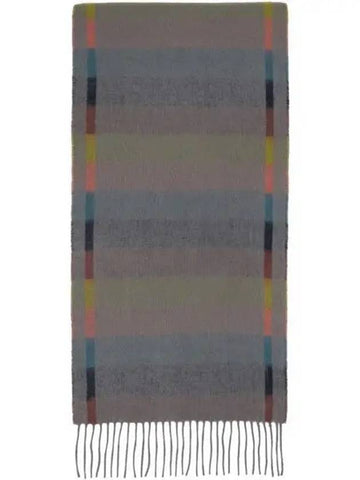 Gray Bright Track Scarf 242260M150002 270461 1148942 - PAUL SMITH - BALAAN 1