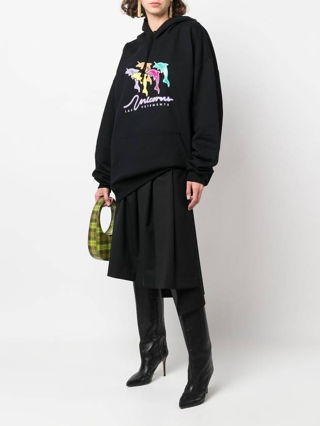 Multi Dolphin Logo Hoodie Black - VETEMENTS - BALAAN 5