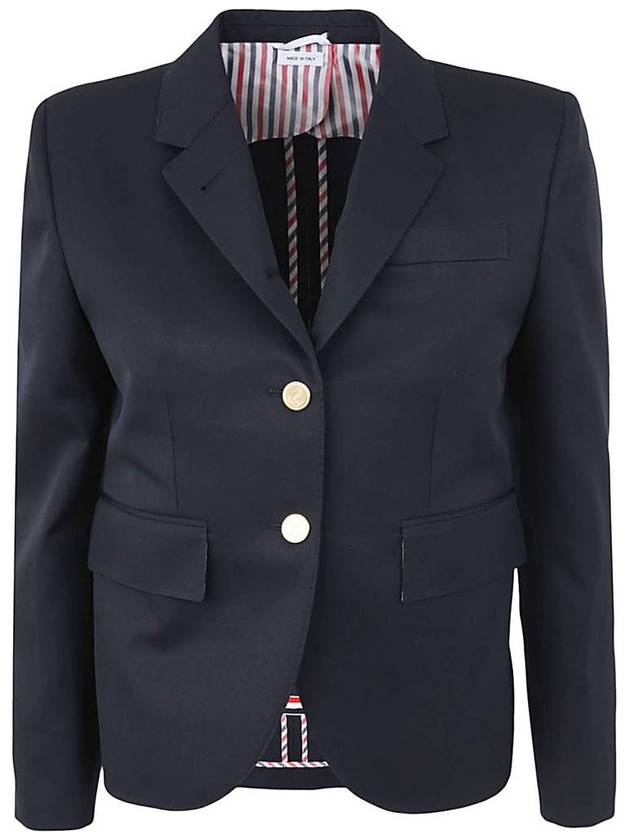 Women's Wool Gabardine High Armhole Sports Jacket Navy - THOM BROWNE - BALAAN 2