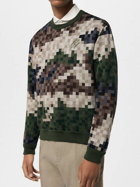 Damier cotton jacquard pullover knit 1AFIVT - LOUIS VUITTON - BALAAN 1