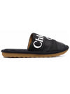 Woody Logo Strap Canvas Slippers Black - CHLOE - BALAAN 3