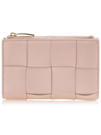 Intrecciato Flap Zipper Medium Bicycle Wallet Pink - BOTTEGA VENETA - BALAAN 2