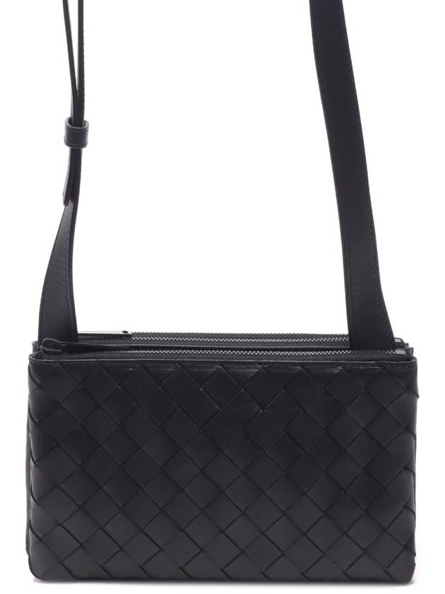 Triple Zipper Cross Bag Black - BOTTEGA VENETA - BALAAN 3