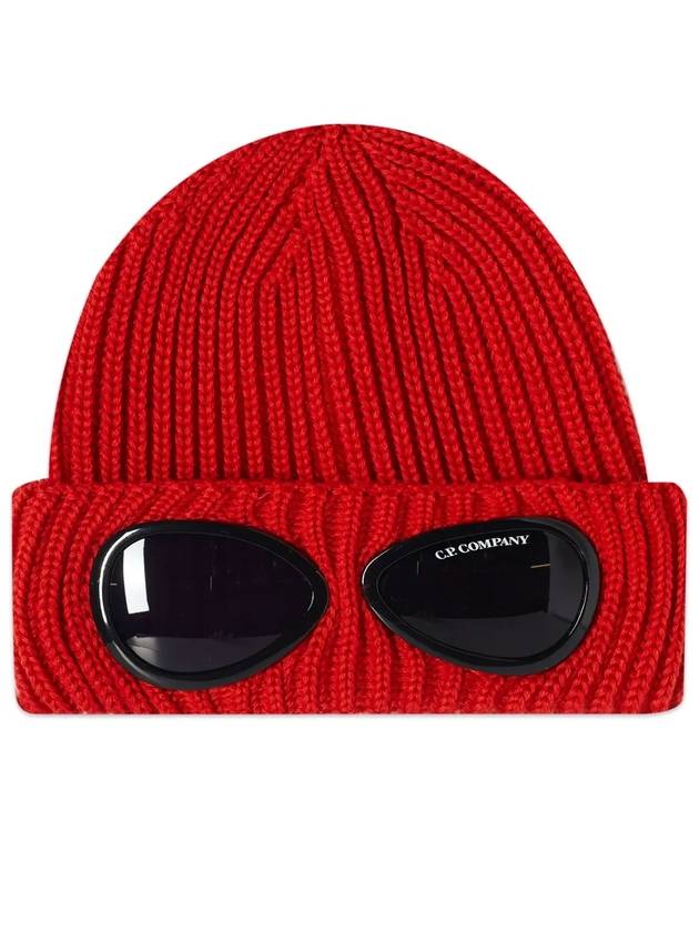 Signature Goggles Wool Beanie Red - CP COMPANY - BALAAN 2