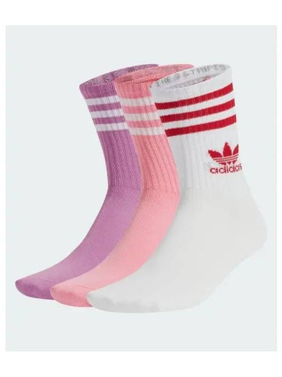 Mid Cut Crew Socks 3 Pack Set - ADIDAS - BALAAN 2