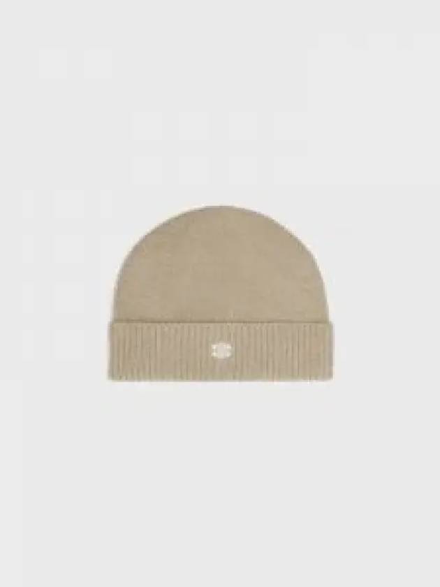 Triomphe Logo Beanie Beige - CELINE - BALAAN 2