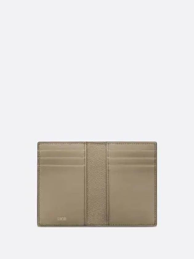 CD Icon Grained Calfskin Card Wallet Beige - DIOR - BALAAN 4