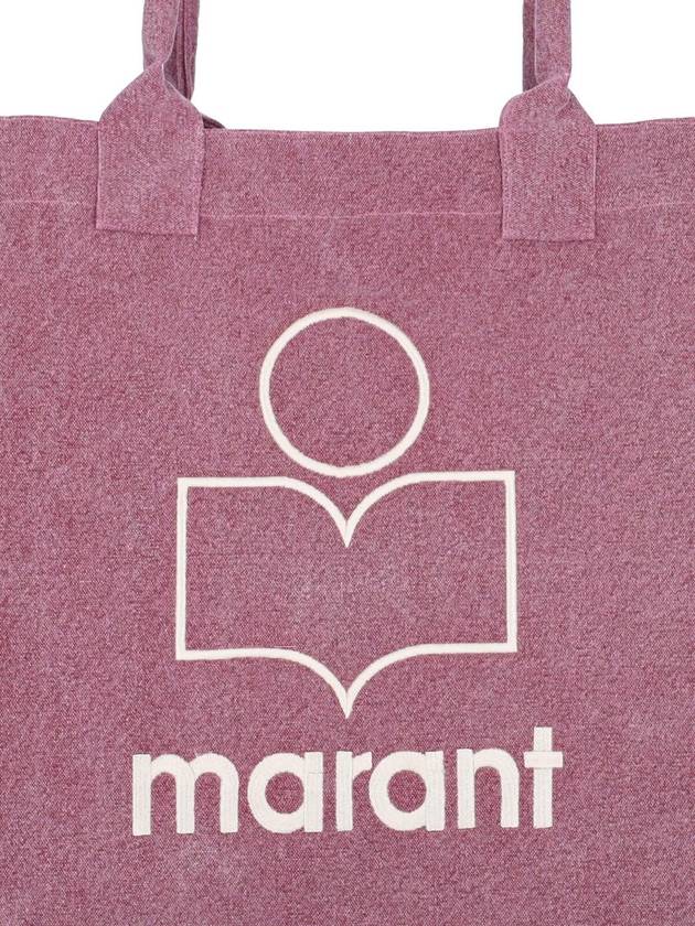 Yenky Logo Washed Cotton Tote Bag Pink - ISABEL MARANT - BALAAN 5