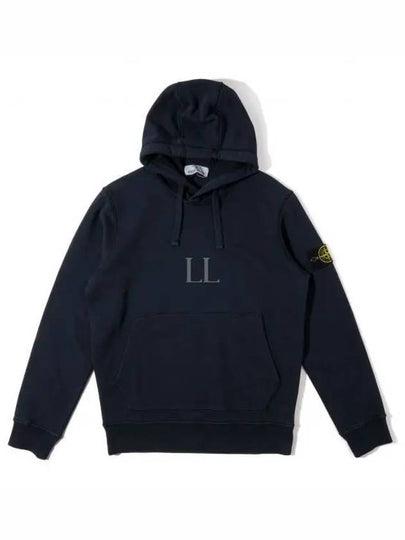 Signature Logo Patch Hoodie Navy - STONE ISLAND - BALAAN 2