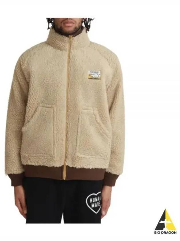 Boa Fleece Zip-Up Jacket Beige - HUMAN MADE - BALAAN 2