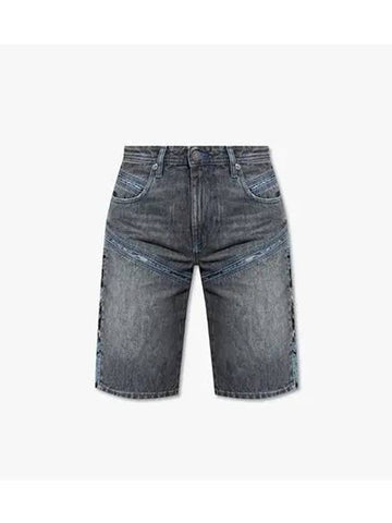 Women s Logo Patch Denim Shorts Gray A08245007I5 - DIESEL - BALAAN 1