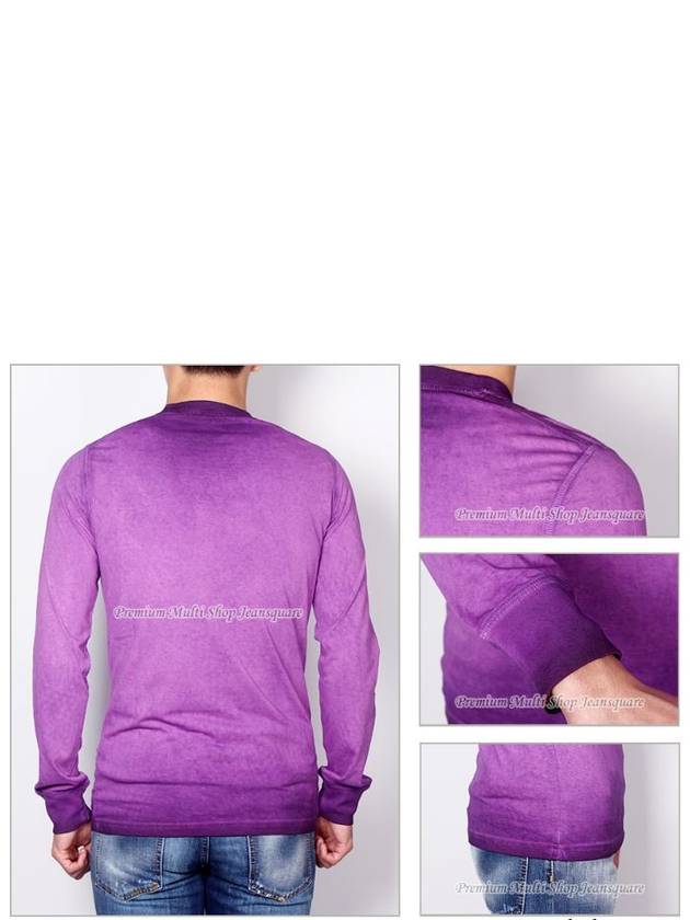 Dsquared Men Gradient Washing Long Sleeve Tshirt 74GC0901 Violet - DSQUARED2 - BALAAN 6