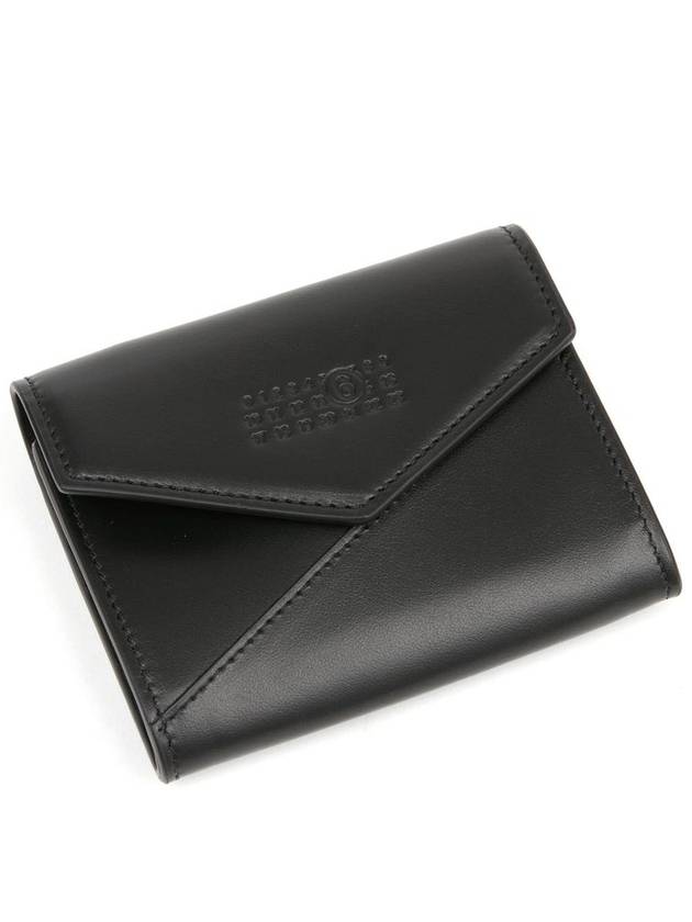 Japanese 6 Leather Card Wallet Black - MAISON MARGIELA - BALAAN 5