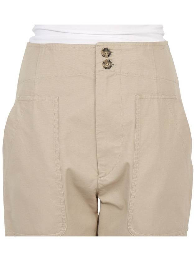 Pralunia High Rise Crop Pants Beige - ISABEL MARANT - BALAAN 9