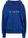 Women's Logo Hoodie Blue - SAINT LAURENT - BALAAN 2