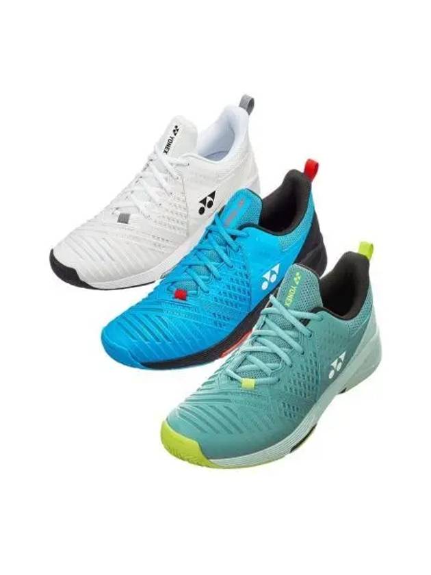 YONEX SHT S3WACEX SONICAGE 3 AC WIDE2023 Sony Cage Tennis Shoes All Court Blue Smoke White - YOUNESS - BALAAN 1