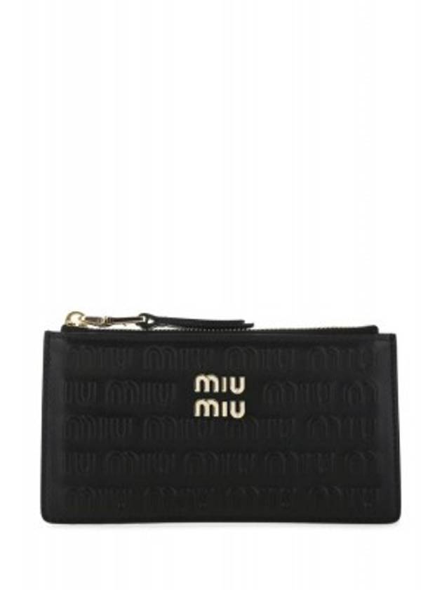 logo zipper card wallet - MIU MIU - BALAAN.