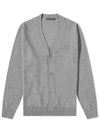 Keve Face Wool V-neck Cardigan Grey Melange - ACNE STUDIOS - BALAAN 2