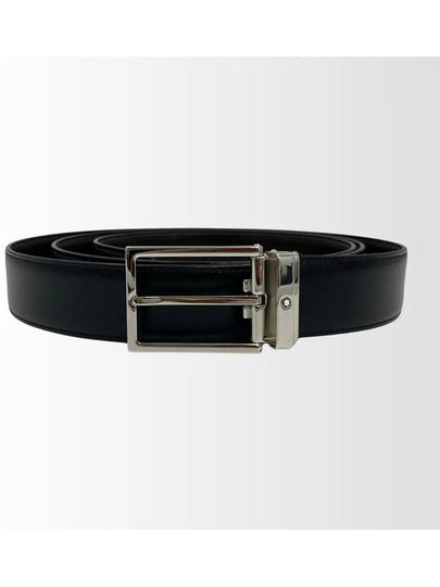 Buckle Reversible Leather Belt Black Brown - MONTBLANC - BALAAN 2