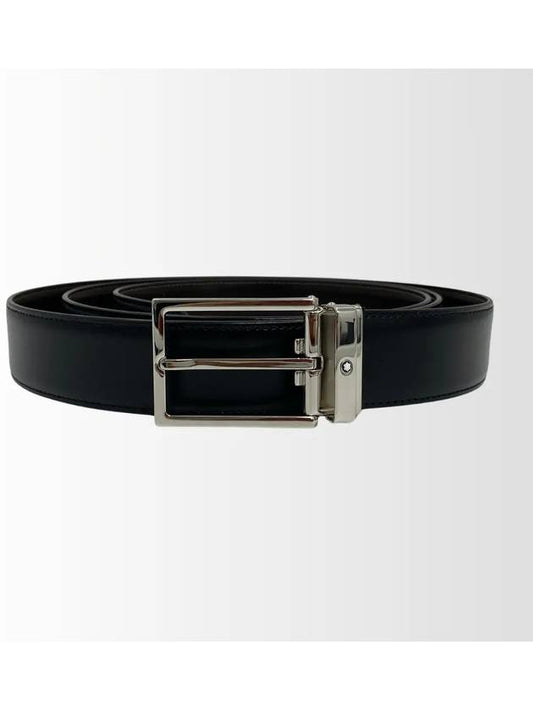 Pin Buckle Cutting Reversible Belt Black Brown - MONTBLANC - BALAAN 2