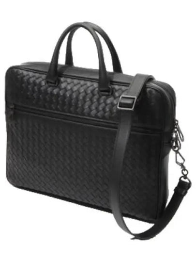 Intrecciato Calfskin Business Briefcases Black - BOTTEGA VENETA - BALAAN 2