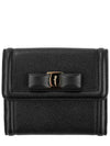 Women's Vara Ribbon Half Wallet Black - SALVATORE FERRAGAMO - BALAAN 2