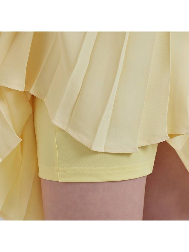 Golf Wear Uncut Chiffon Pleated Skirt Lemon - J JANE - BALAAN 6