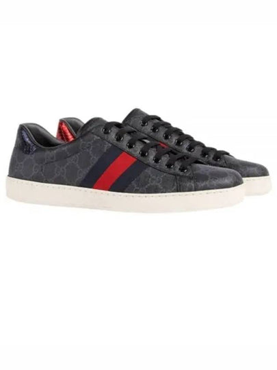 Ace GG Supreme Low Top Sneakers Black - GUCCI - BALAAN 2