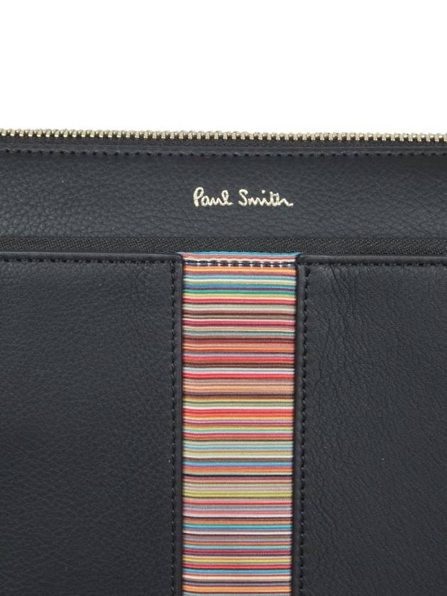 Center Signature Stripe Clutch Bag Black - PAUL SMITH - BALAAN 6