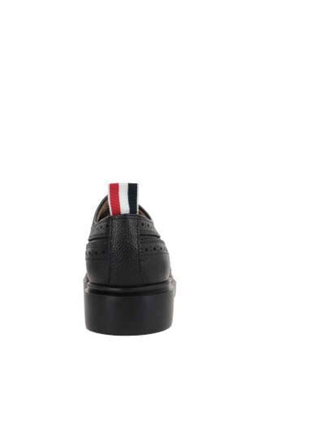 Rubber Sole Longwing Pebble Grain Leather Brogue Loafer Black - THOM BROWNE - BALAAN 4