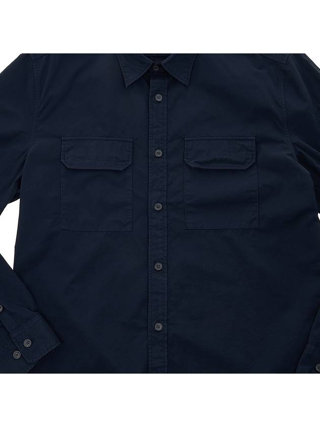 Gabardine Long Sleeve Shirt Navy - CP COMPANY - BALAAN 8